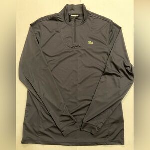 Lacoste quarter zip dark navy blue size 7 or xxl. 100% polyester